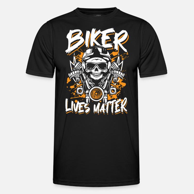 Biker lives matter - Männer Funktions-T-Shirt - Schwarz