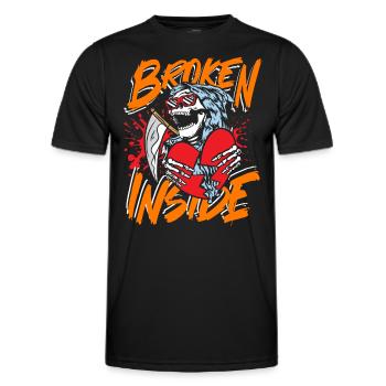 Broken inside - Männer Funktions-T-Shirt - Schwarz - Vorne - AI Model Male 178 dark (178cm)