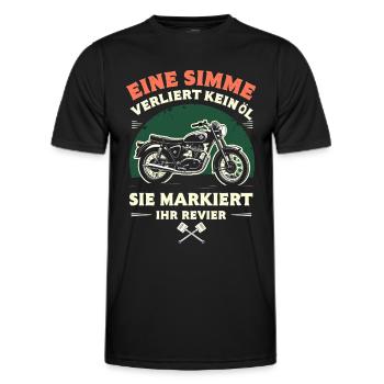 Simson DDR Moped Simson fan s51 ddr - Männer Funktions-T-Shirt - Schwarz - Vorne - AI Model Male 178 dark (178cm)