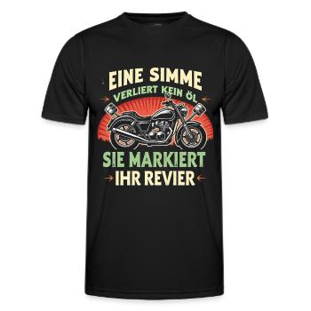Simson DDR Moped Simson fan s51 ddr - Männer Funktions-T-Shirt - Schwarz - Vorne - AI Model Male 178 dark (178cm)