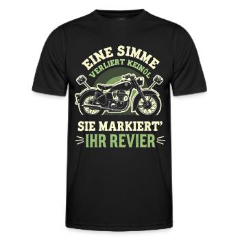 Simson DDR Moped Simson fan s51 ddr - Männer Funktions-T-Shirt - Schwarz - Vorne - AI Model Male 178 dark (178cm)