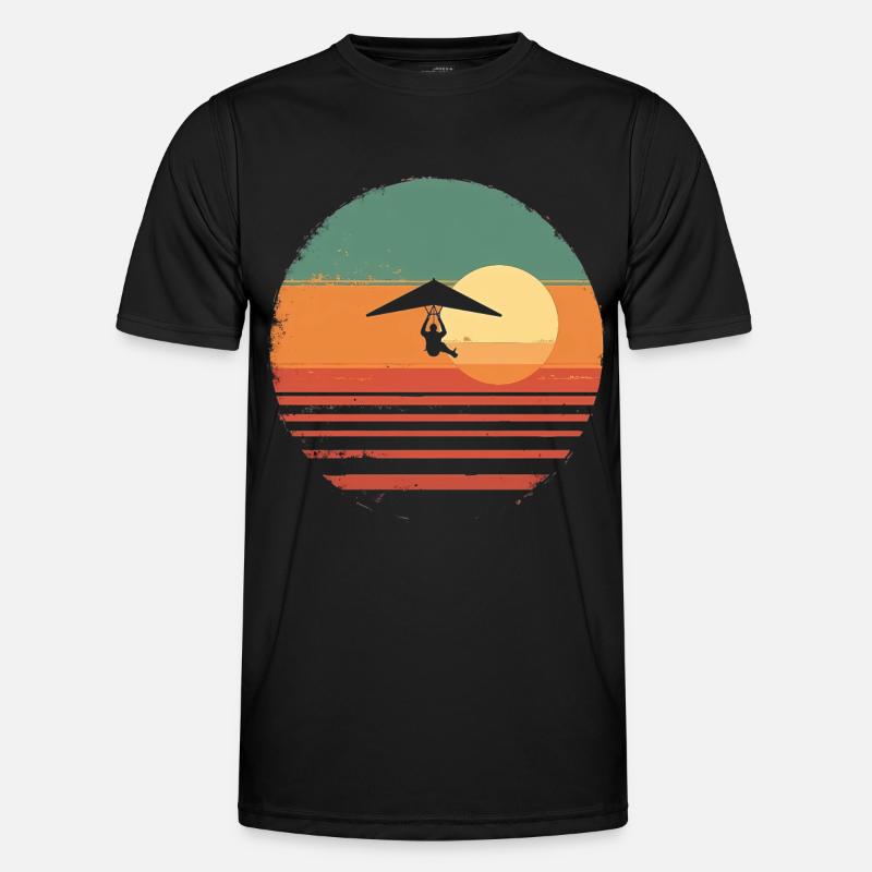 Oldtimer-Hängegleiter - Männer Funktions-T-Shirt - Schwarz