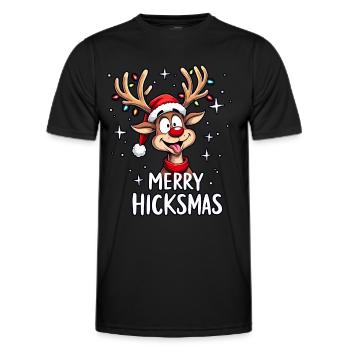 Weihnachten Rentier Rudolph - Männer Funktions-T-Shirt - Schwarz - Vorne - AI Model Male 178 dark (178cm)