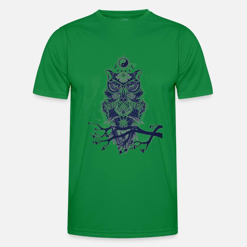 Eule Männer Funktions-T-Shirt