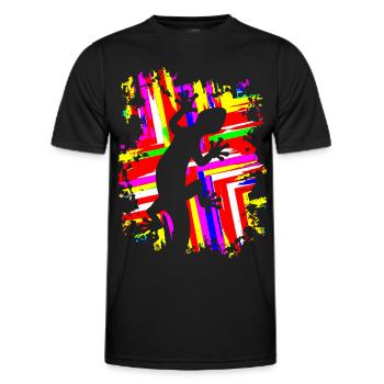 grafitti GECKO - Men's Functional T-Shirt - black - Front - AI Model Male 178 dark (178cm)
