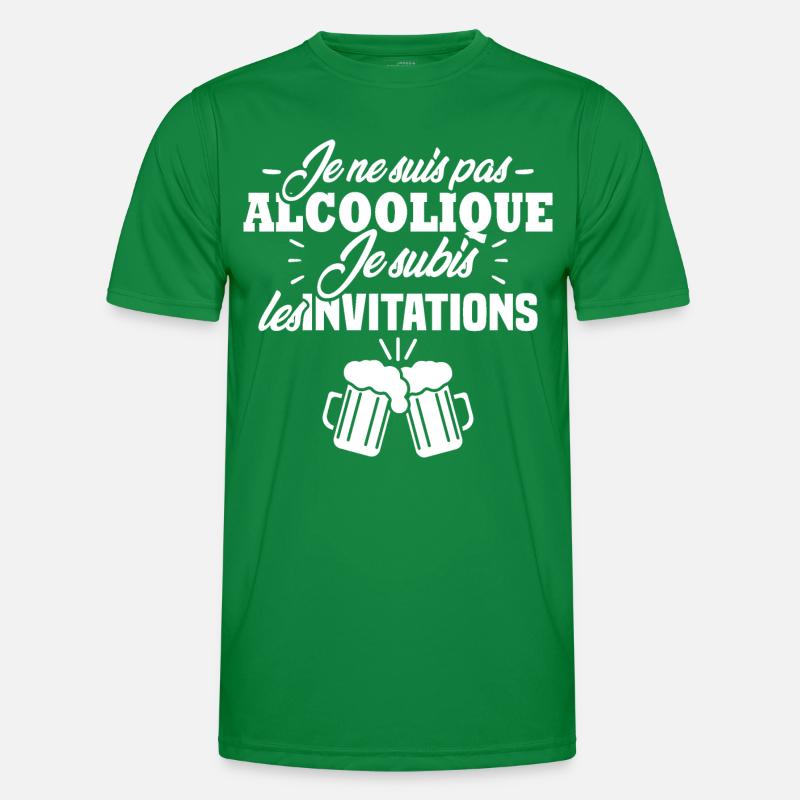 Je ne suis pas alcoolique je subis les invitations T-shirt sport Homme