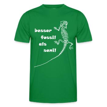 Dinosaures, fossiles, paléontologue, - T-shirt sport Homme - vert - Devant - AI Model Male 178 dark (178cm)