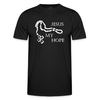 Rosaire, Symbole, Croix, Dieu, Pax, Jésus - T-shirt sport Homme - noir - Devant - AI Model Male 178 dark (178cm)