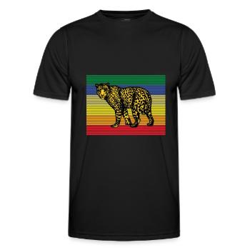 leopard - Men's Functional T-Shirt - black - Front - AI Model Male 178 dark (178cm)