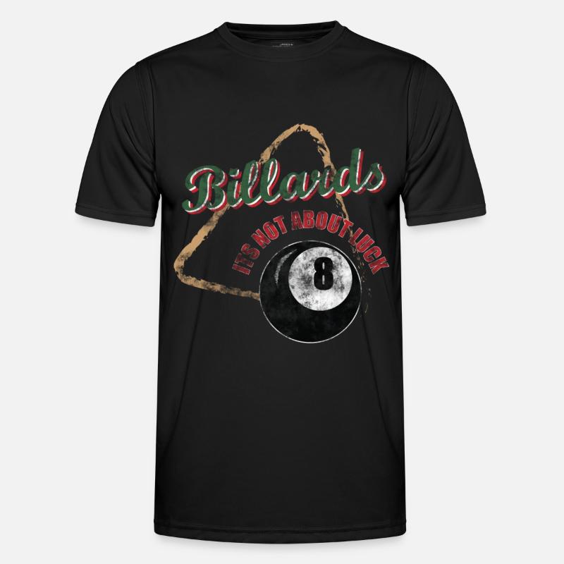 Billard - Männer Funktions-T-Shirt - Schwarz