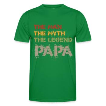 L'homme le mythe le cadeau de fête des pères papa légende - T-shirt sport Homme - vert - Devant - AI Model Male 178 dark (178cm)