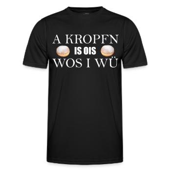 Krapfen Faschingskrapfen Kropfen Kropfn - Männer Funktions-T-Shirt - Schwarz - Vorne - AI Model Male 178 dark (178cm)