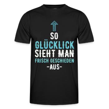 Geschieden Scheidung Glücklicher Single Ex Ehe - Männer Funktions-T-Shirt - Schwarz - Vorne - AI Model Male 178 dark (178cm)