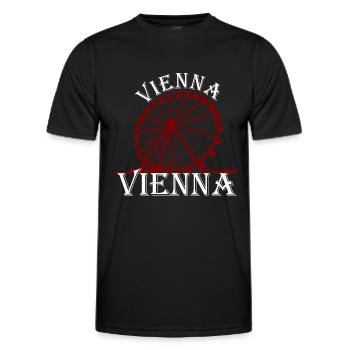 Vienna Fan Giant Ferris Wheel Vienna Souvenir Vienna - Men's Functional T-Shirt - black - Front - AI Model Male 178 dark (178cm)