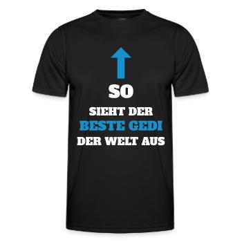 Bester Gedi der Welt Firmgedi Taufgedi Geschenk - Männer Funktions-T-Shirt - Schwarz - Vorne - AI Model Male 178 dark (178cm)