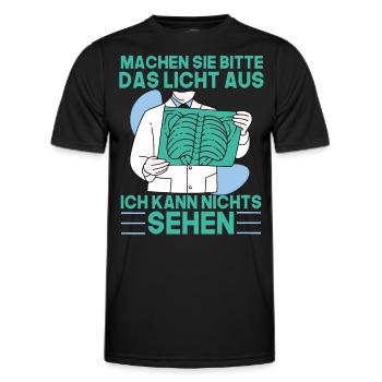 Machen Sie das Licht aus, ich kann nichts sehen - Männer Funktions-T-Shirt - Schwarz - Vorne - AI Model Male 178 dark (178cm)