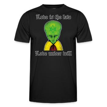 Alien Aiwass LAM - Men's Functional T-Shirt - black - Front - AI Model Male 178 dark (178cm)