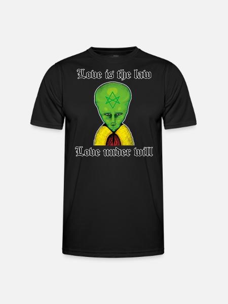 Alien Aiwass LAM - Männer Funktions-T-Shirt - Schwarz