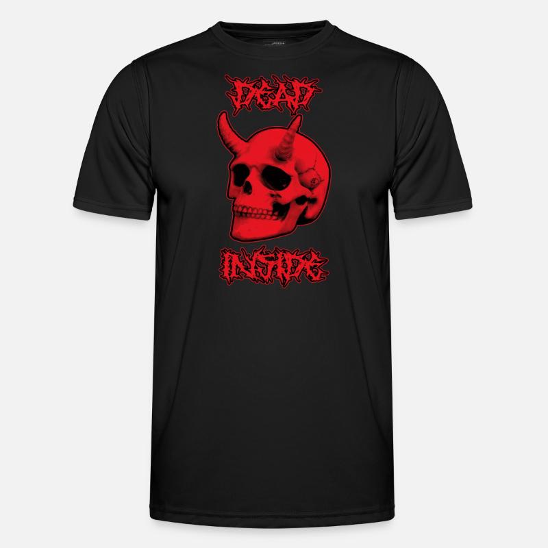 Devil Skull Dead Inside T-shirt sport Homme