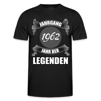 1962 Jahrgang - Männer Funktions-T-Shirt - Schwarz - Vorne - AI Model Male 178 dark (178cm)