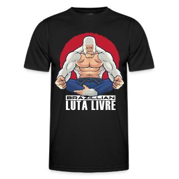 Luta Livre Brésilien - T-shirt sport Homme - noir - Devant - AI Model Male 178 dark (178cm)