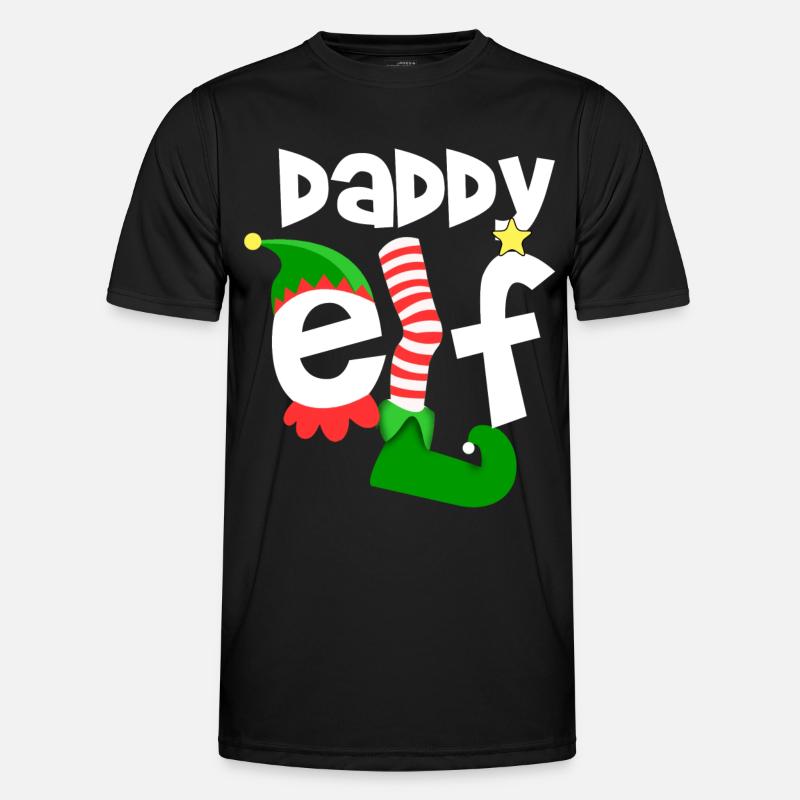 daddy elf - Men's Functional T-Shirt - black