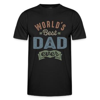 Best Dad - Men's Functional T-Shirt - black - Front - AI Model Male 178 dark (178cm)