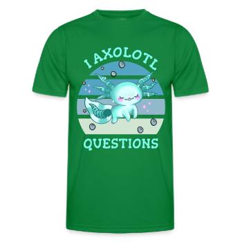 I axolotl questions - Männer Funktions-T-Shirt - Kelly Green - Vorne - AI Model Male 178 dark (178cm)