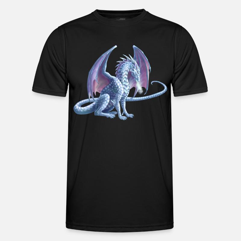 Eisdrache - Männer Funktions-T-Shirt - Schwarz
