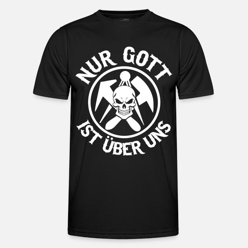 Dachdecker - Nur Gott - Männer Funktions-T-Shirt - Schwarz
