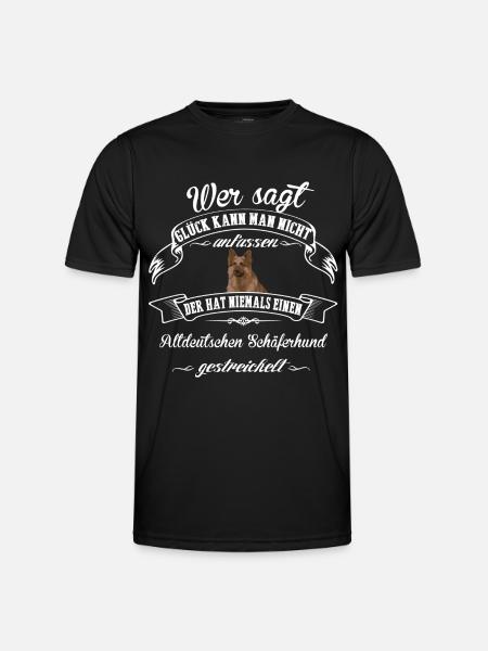 Altdeutscher Schäferhund Glück - Männer Funktions-T-Shirt - Schwarz