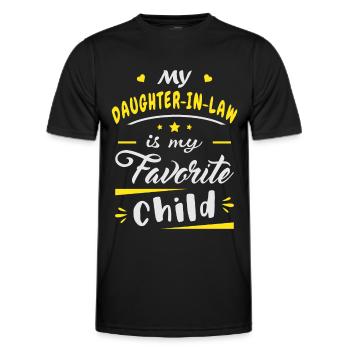 Meine Schwiegertochter ist mein Lieblingskind - Männer Funktions-T-Shirt - Schwarz - Vorne - AI Model Male 178 dark (178cm)
