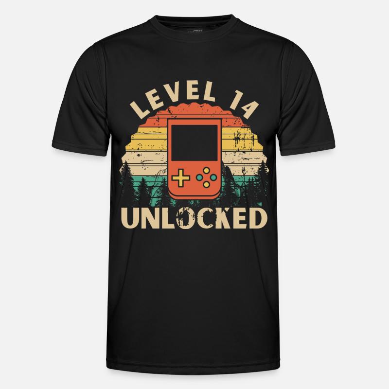 Level 14 Unlocked - Men's Functional T-Shirt - black