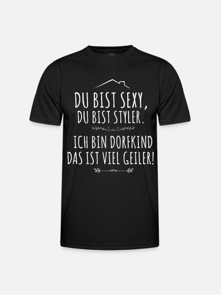 Ich bin Dorfkind! - Männer Funktions-T-Shirt - Schwarz