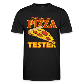 Offizieller Pizza Tester Italien Pizza Liefern - Männer Funktions-T-Shirt - Schwarz - Vorne - AI Model Male 178 dark (178cm)