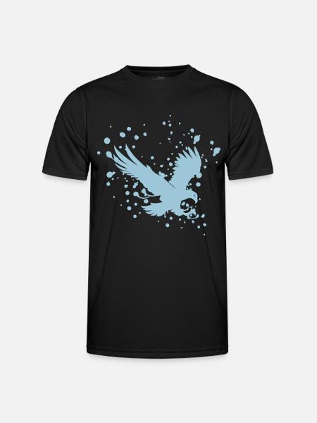 eagle raptor fugl Águila rapaz gieriger Adler - Funktionsshirt til herrer - sort