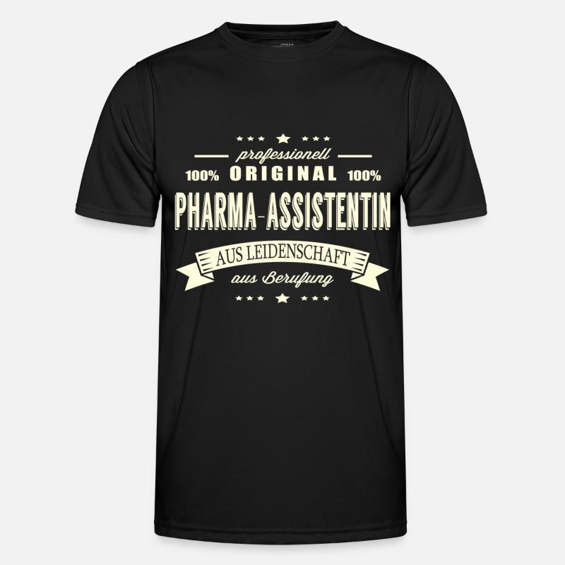 Pharma-Assistentin aus Leidenschaft - Männer Funktions-T-Shirt - Schwarz
