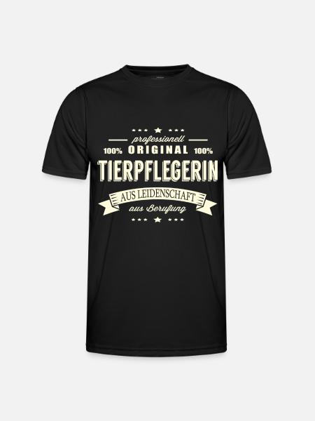 Tierpflegerin aus Leidenschaft - Männer Funktions-T-Shirt - Schwarz