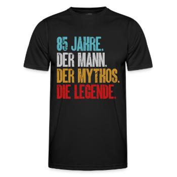 85. Geburtstag Mann Männer 85 Jahre Geschenk - Männer Funktions-T-Shirt - Schwarz - Vorne - AI Model Male 178 dark (178cm)