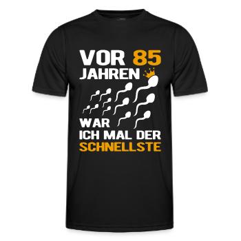 85. Geburtstag Mann Männer 85 Jahre Geschenk - Männer Funktions-T-Shirt - Schwarz - Vorne - AI Model Male 178 dark (178cm)