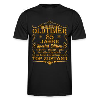 85. Geburtstag Mann Männer 85 Jahre Geschenk - Männer Funktions-T-Shirt - Schwarz - Vorne - AI Model Male 178 dark (178cm)
