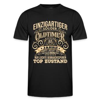 85. Geburtstag Mann Männer 85 Jahre Geschenk - Männer Funktions-T-Shirt - Schwarz - Vorne - AI Model Male 178 dark (178cm)