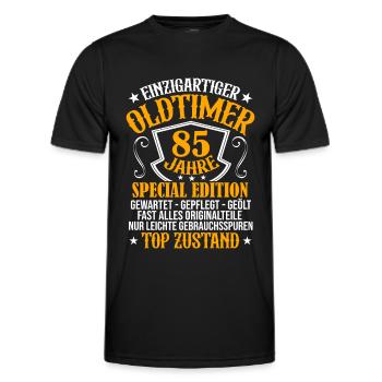 85. Geburtstag Mann Männer 85 Jahre Geschenk - Männer Funktions-T-Shirt - Schwarz - Vorne - AI Model Male 178 dark (178cm)