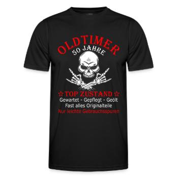50. Geburtstag Mann Männer 50 Jahre Geschenk - Männer Funktions-T-Shirt - Schwarz - Vorne - AI Model Male 178 dark (178cm)