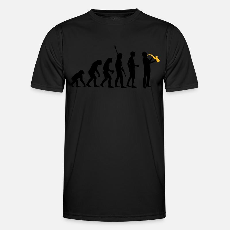 evolution_saxophon_a_2 - Men's Functional T-Shirt - black