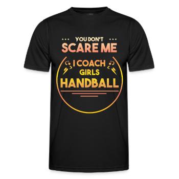 Handball Filles Coach Sport Humour Rengaine Cadeau - T-shirt sport Homme - noir - Devant - AI Model Male 178 dark (178cm)