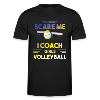 Volley girls Coach Sport Humour Rengaine Cadeau - T-shirt sport Homme - noir - Devant - AI Model Male 178 dark (178cm)