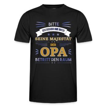 Seine Majestät der Opa Großvater Geschenk Familie - Männer Funktions-T-Shirt - Schwarz - Vorne - AI Model Male 178 dark (178cm)