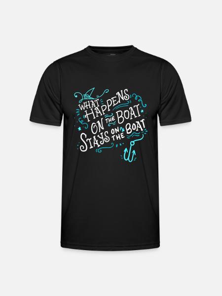 funny boating - Männer Funktions-T-Shirt - Schwarz