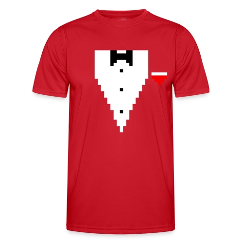 Tuxedo Pixel - Männer Funktions-T-Shirt